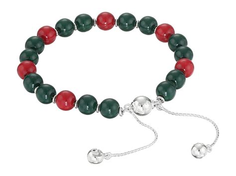 gucci boule britt red green beads bracelet|gucci charm bracelet in silver.